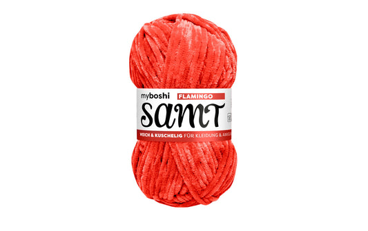 myBoshi, Wolle Chenille Samt Flamingo 100 g