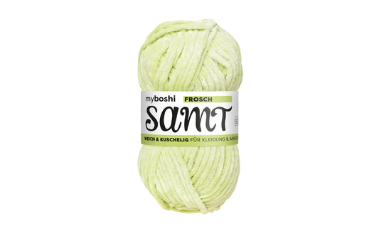 myBoshi, Wolle Chenille Samt Frosch 100 g,