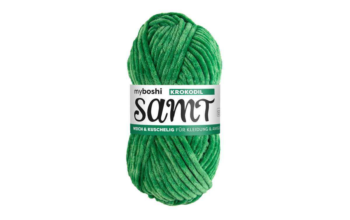 myBoshi, Wolle Chenille Samt Krokodil 100 g