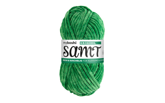 myBoshi, Wolle Chenille Samt Krokodil 100 g