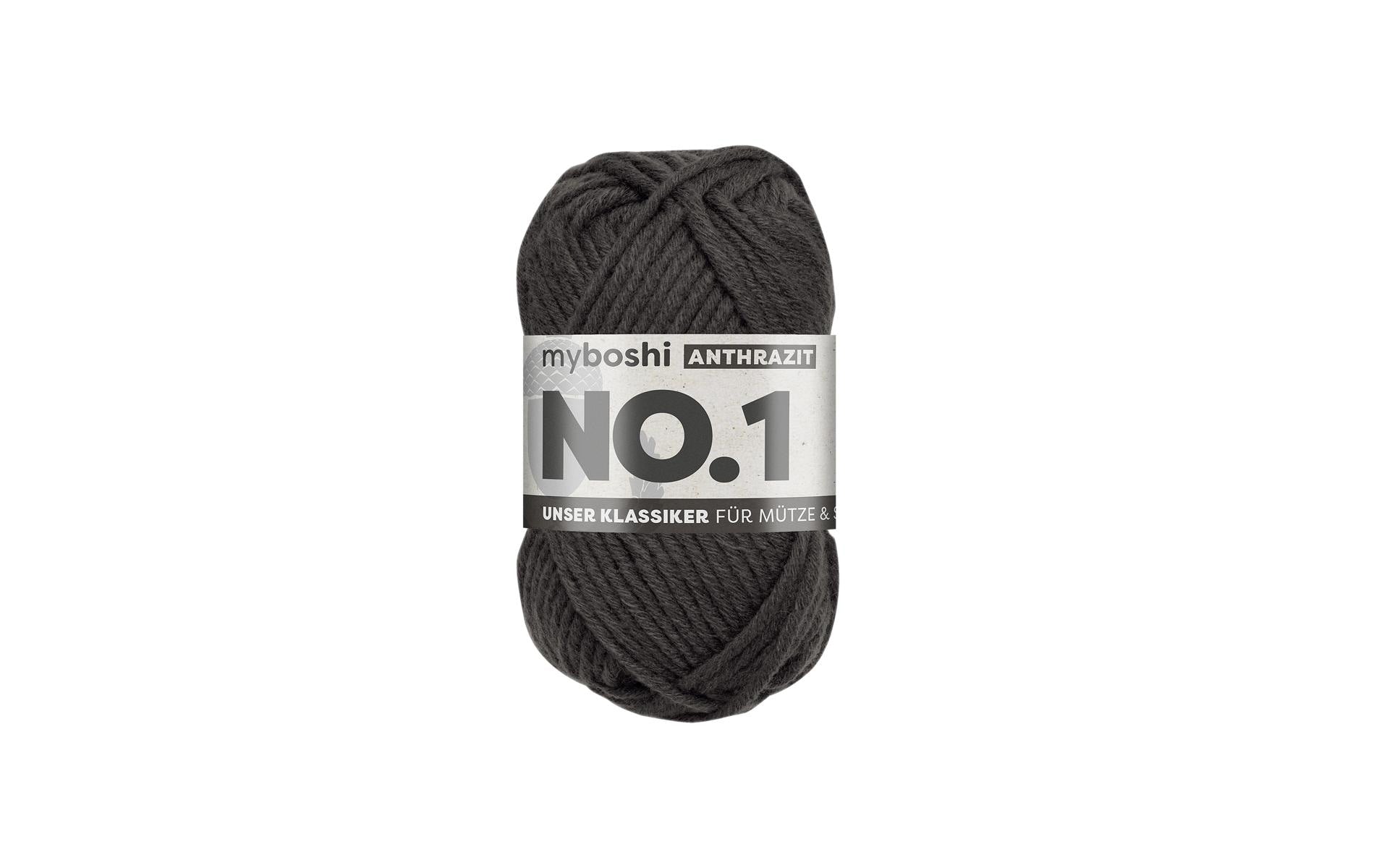 myBoshi, Wolle Nr.1 Anthrazit 50 g, 55 m