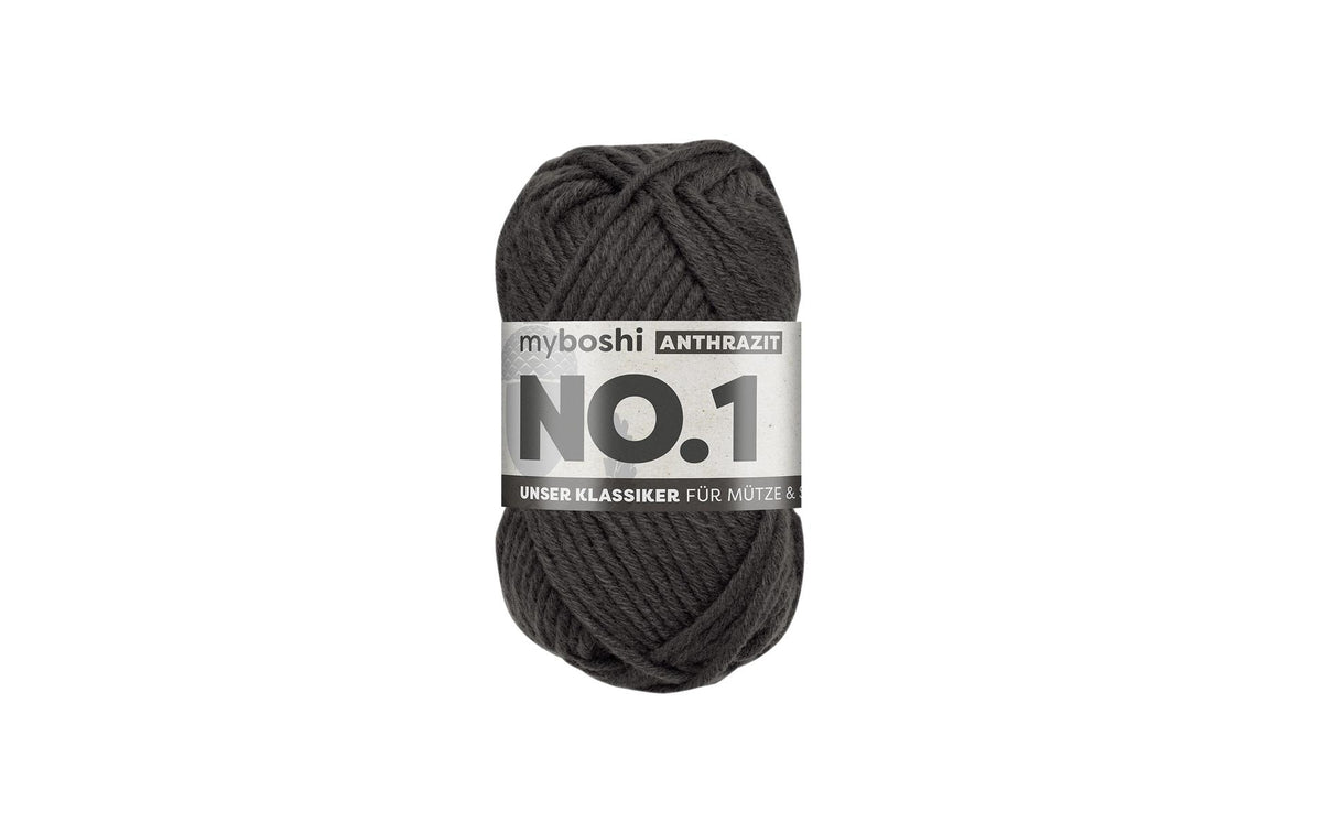 myBoshi, Wolle Nr.1 Anthrazit 50 g, 55 m