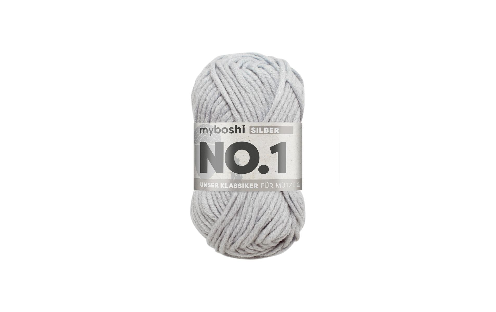 myBoshi, Wolle Nr.1 Silber 50 g, 55 m
