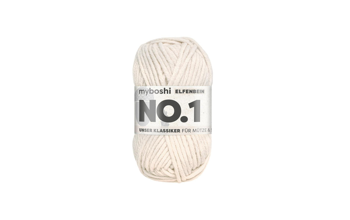 myBoshi, Wolle Nr.1 Elfenbein 50 g, 55 m