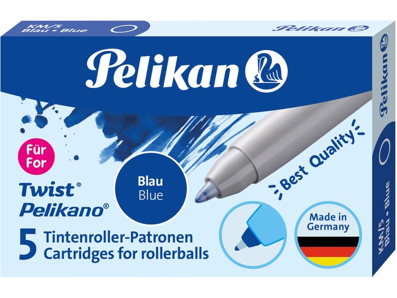 Pelikan | Tintenrollerpatrone Twist eco blau | 10 Stück