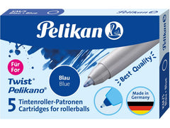 Pelikan | Tintenrollerpatrone Twist eco blau | 10 Stück