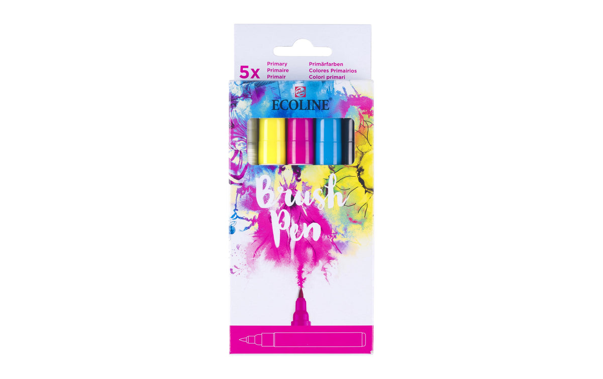 Talens, Brushpen Ecoline 5er Set, Primär