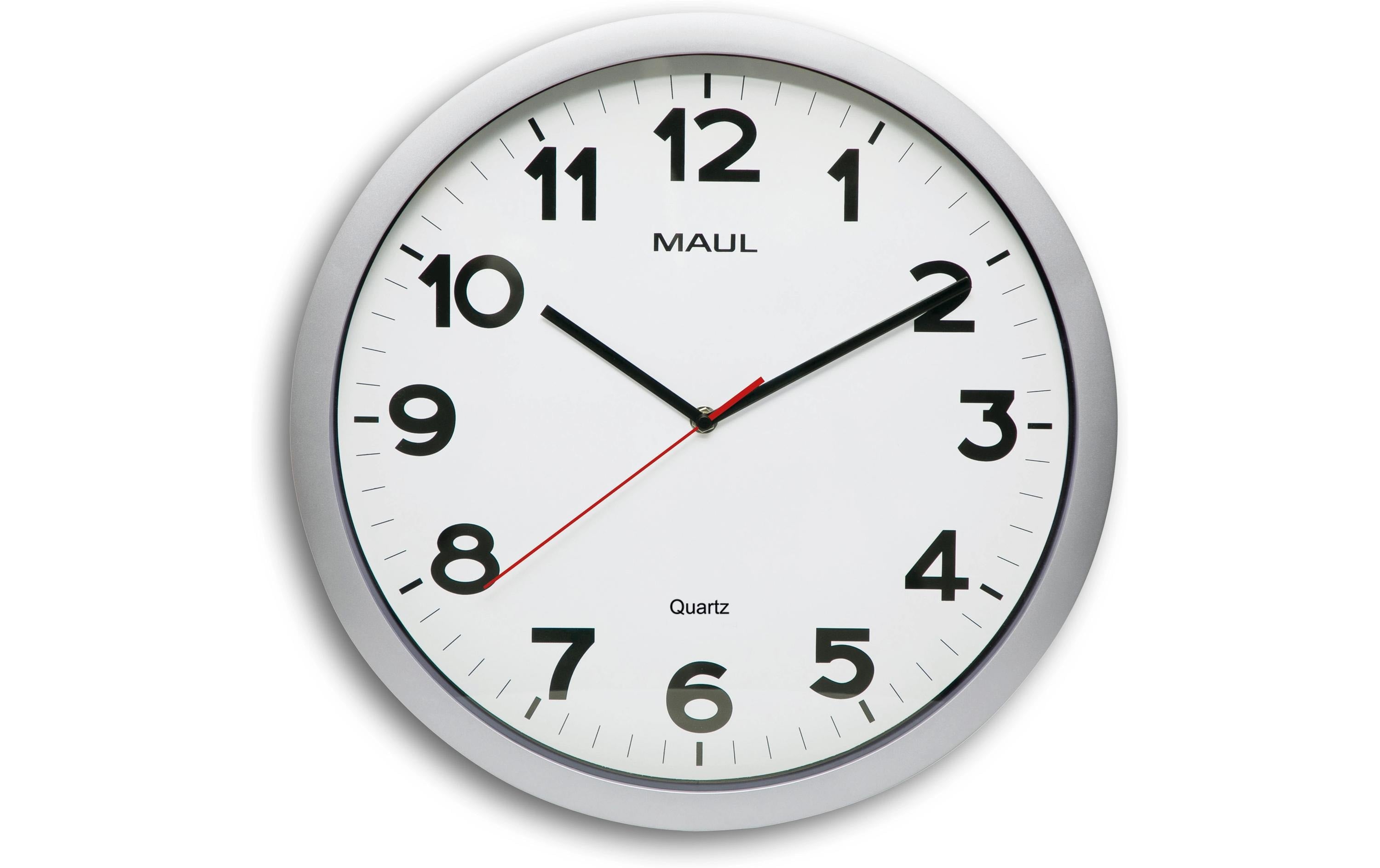 Maul, Wanduhr MAULstep Ø 40 cm, Silber