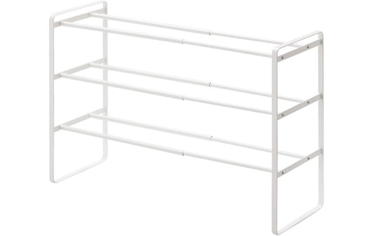 Yamazaki | 3-stufiges ausziehbares Schuh | regal TOWER weiss, 41 x 25 x 46 cm, Metall