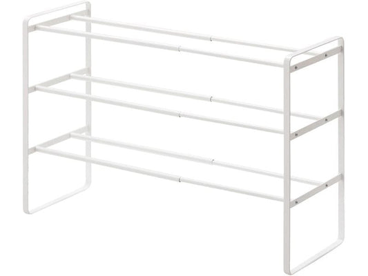 Yamazaki | 3-stufiges ausziehbares Schuh | regal TOWER weiss, 41 x 25 x 46 cm, Metall