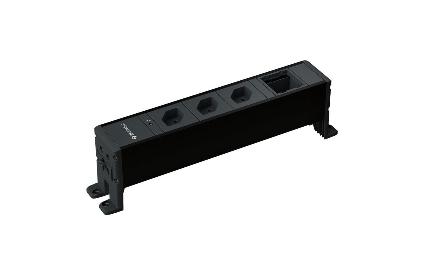 maxCONNECT CUBO Steckdoseneinheit schwarz