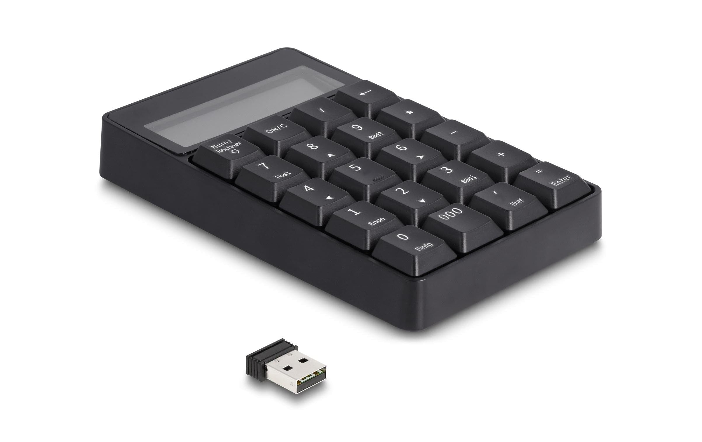Delock 2 in 1 USB-A Nummernblock Kabellos