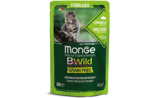 Monge | Cat Bwild GF Sterilised Boar 85g | 85 g