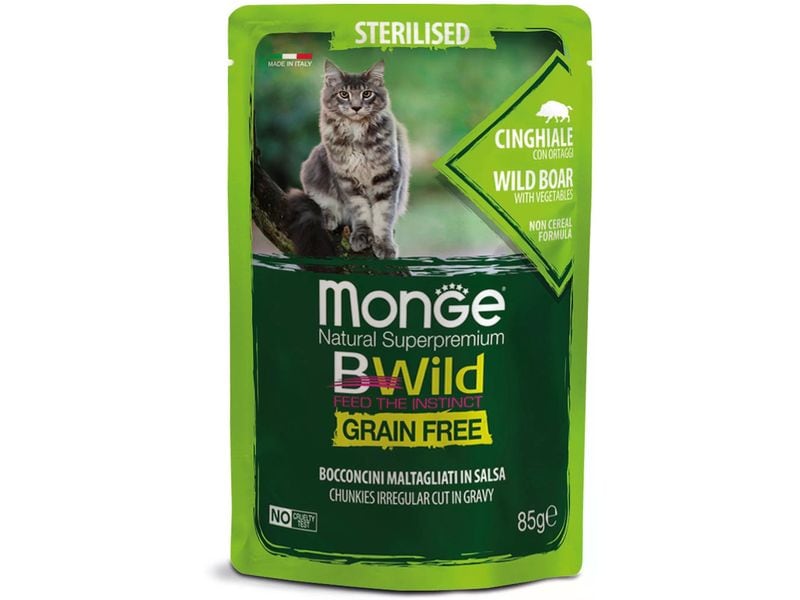 Monge | Cat Bwild GF Sterilised Boar 85g | 85 g