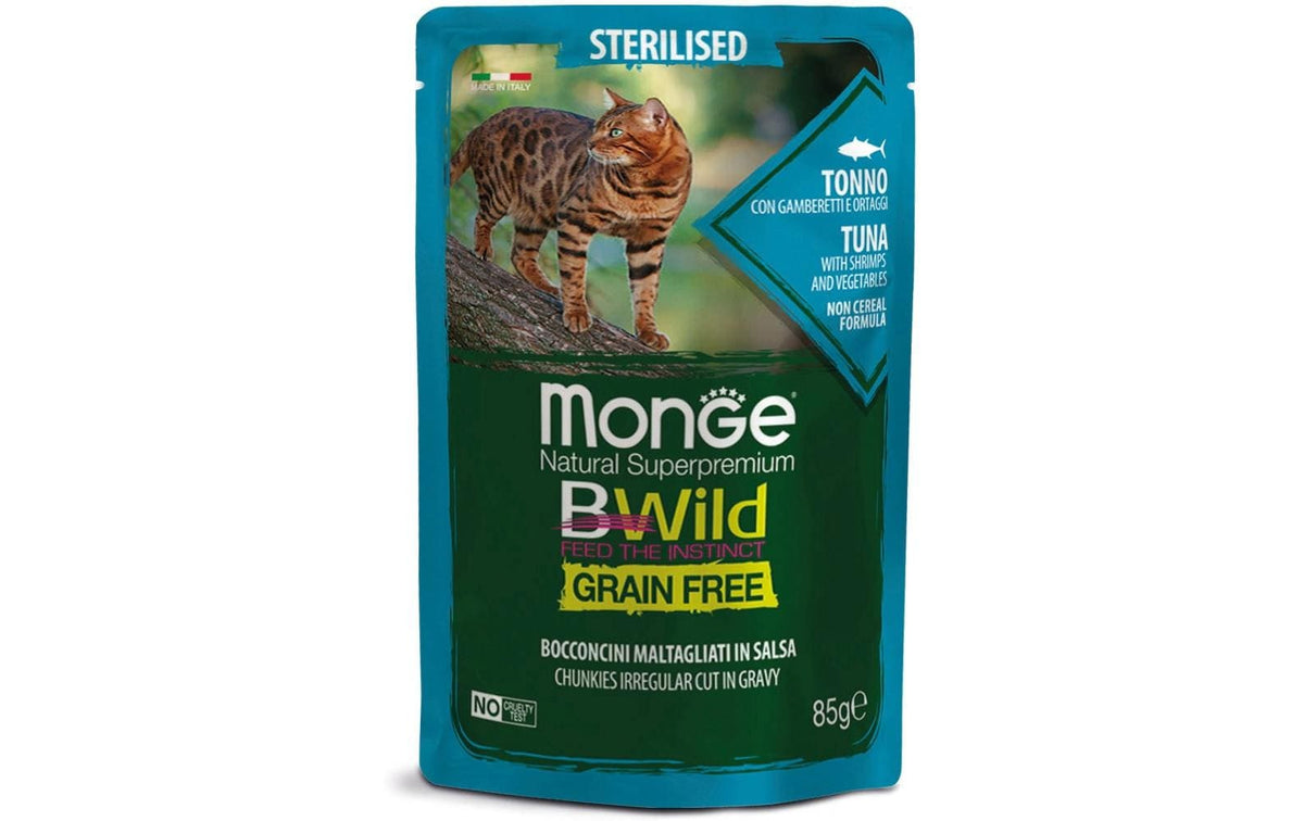 Monge Cat Bwild GF Sterilised Tuna 85g