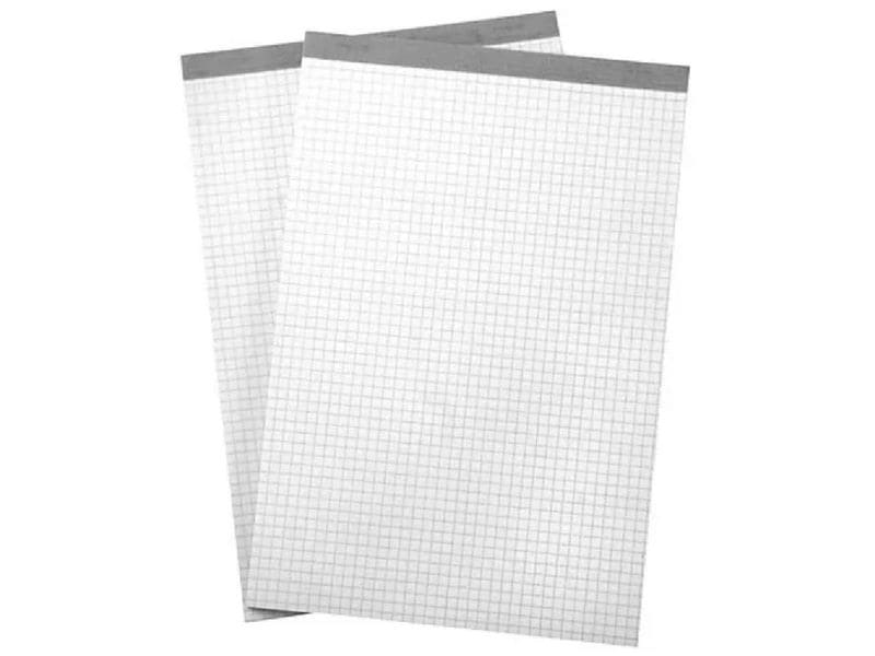 Büroline | Notizblock A7, 4 Stück | 4 mm kariert, 65 g/m², 60 Blatt