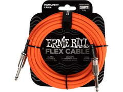 Ernie Ball | 6421 Kabel | Instrumentenkabel, 6.09 m, orange, Flex
