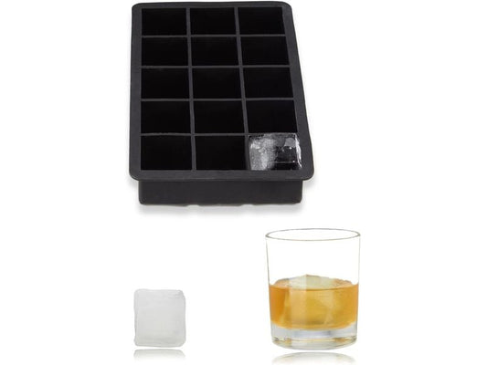 relaxdays | Eiswürfelform Silikon 15 Stk | 3.5 x 19.5 x 12.5 cm
