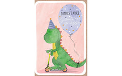 ABC Grusskarte Kindergeburstag Dino