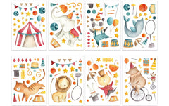 Wandtattoos-Set Zirkus