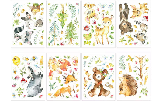 Papierdrachen | Wandtattoos-Set Waldtiere