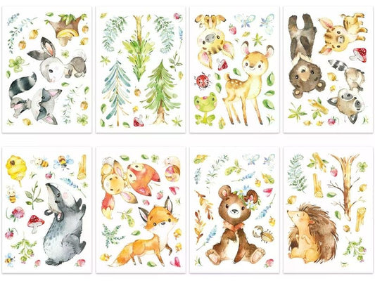 Papierdrachen | Wandtattoos-Set Waldtiere