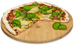 relaxdays | Pizzateller Bambus | 33cm
