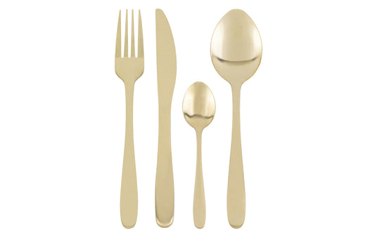 FURBER | Besteckset 16-teilig Gold | 16-teilig,Edelstahl,Goldoptik