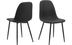 AC Design, Stuhl Celia 4 Stück, Schwarz
