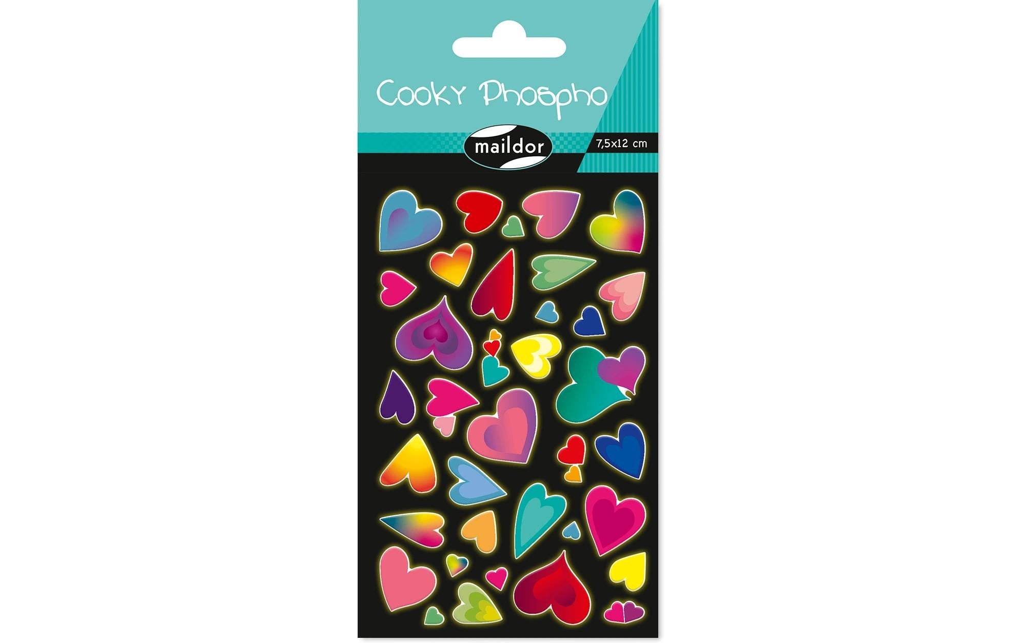 Clairefontaine Sticker Cooky Phospho Herzen
