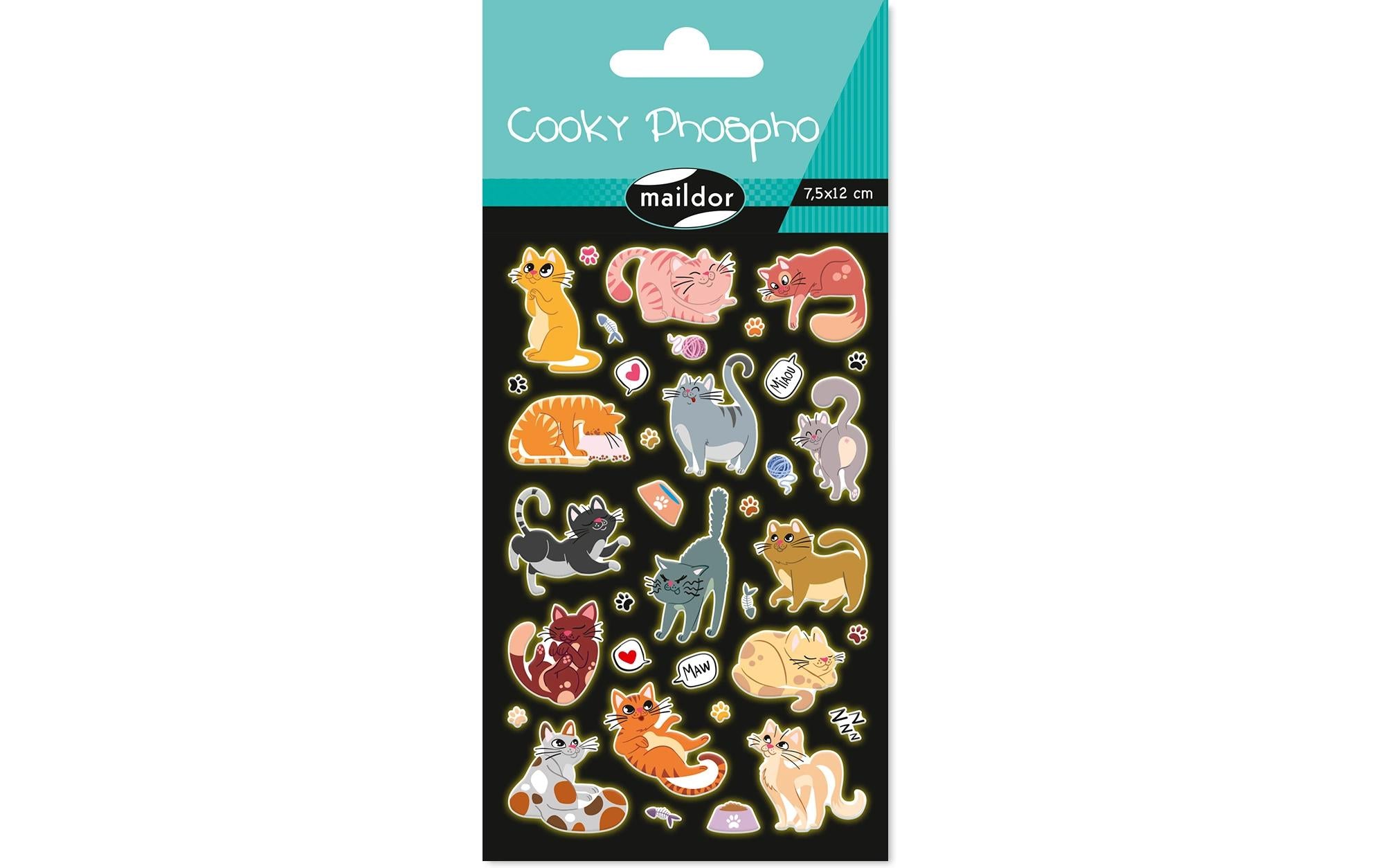 Clairefontaine Sticker Cooky Phospho Katzen