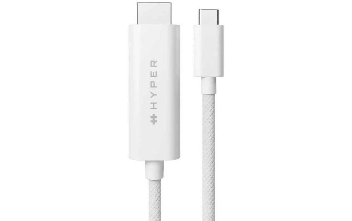 Hyper 4K USB-C to HDMI Kabel, weiss 2.5m