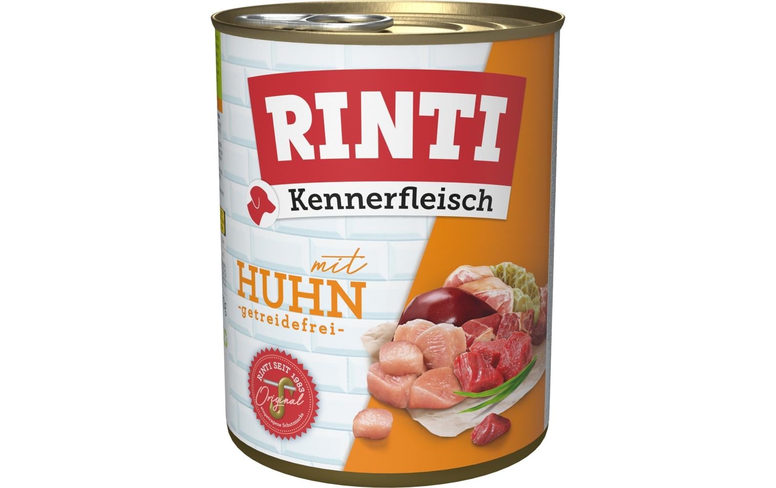 Rinti, Nassfutter Kennerfleisch pur Dose Hu