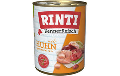 Rinti, Nassfutter Kennerfleisch pur Dose Hu