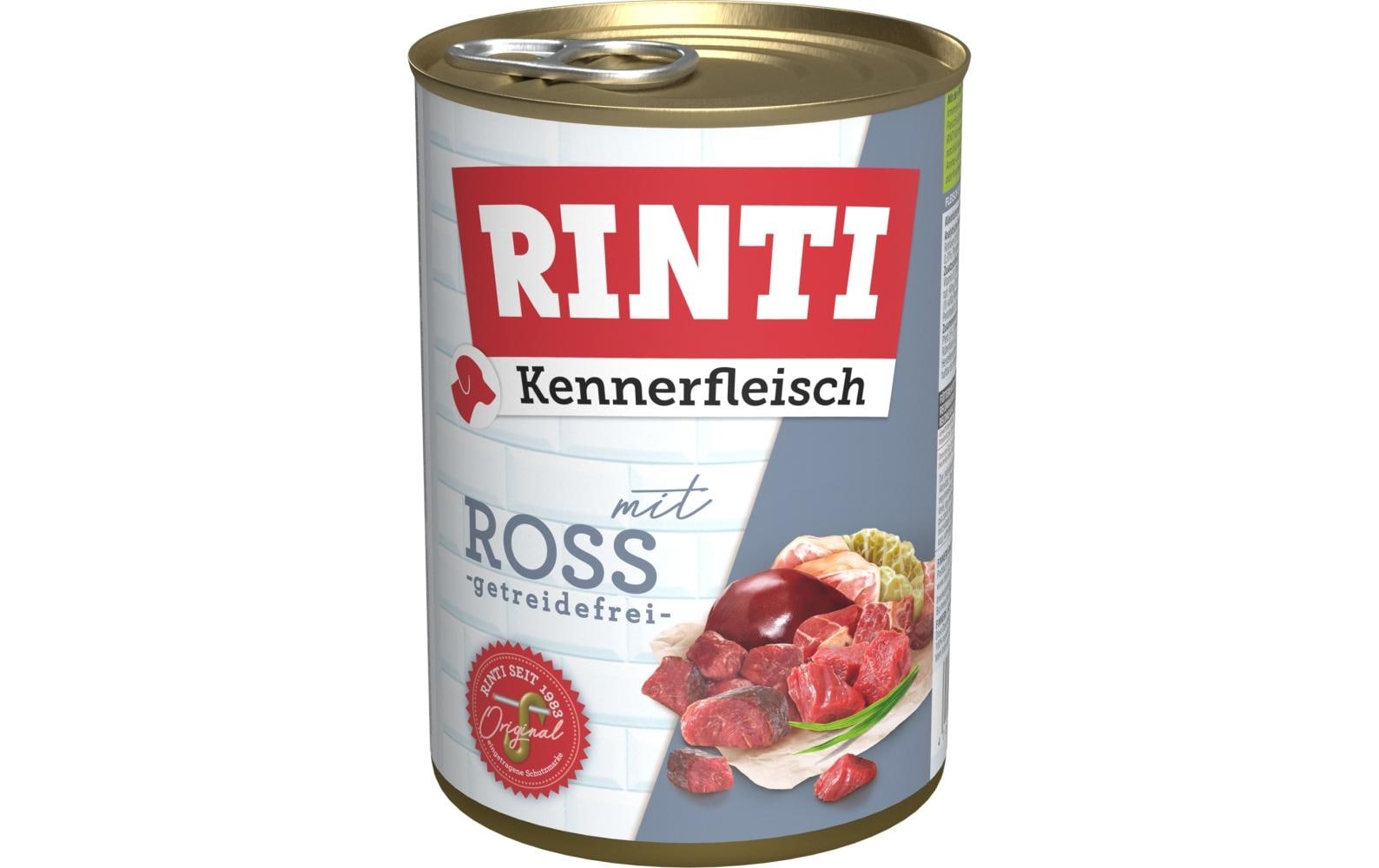 Rinti, Nassfutter Kennerfleisch pur Dose Ro