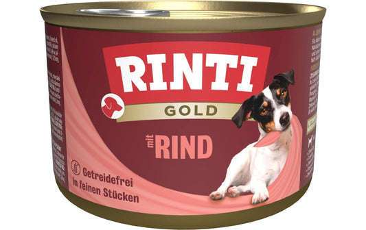 Rinti, Nassfutter Dose Gold mit Rind, 185 g
