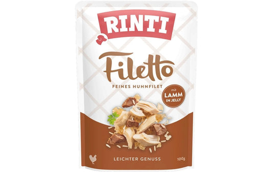 Rinti, Nassfutter Filetto Huhn + Lamm in Je