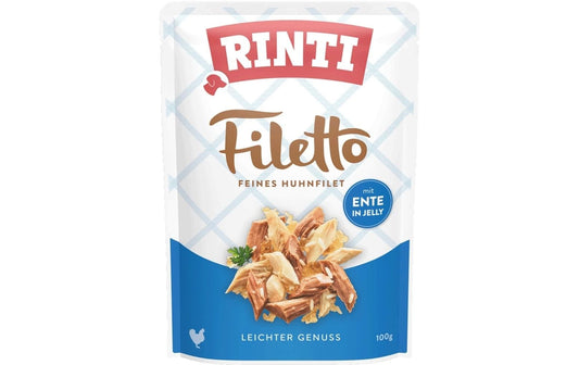 Rinti, Nassfutter Filetto Huhn + Ente in Je