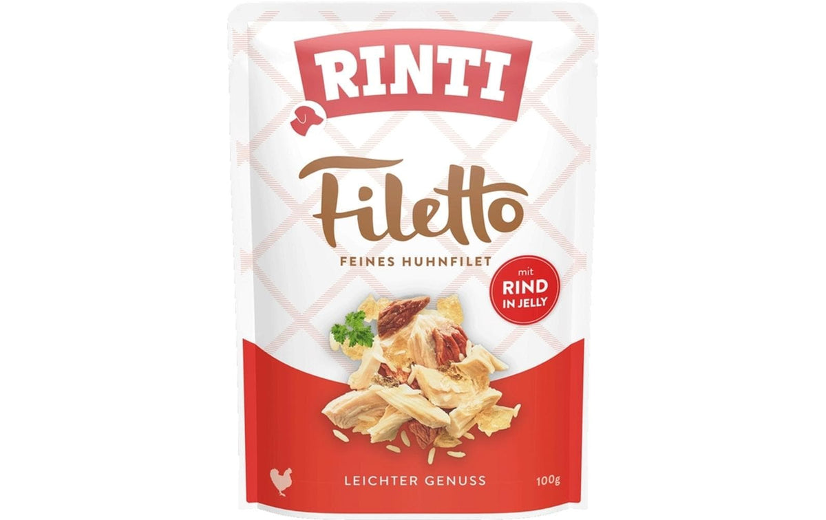 Rinti, Nassfutter Filetto Huhn + Rind in Je