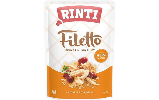 Rinti, Nassfutter Filetto Huhn + Herz in Je
