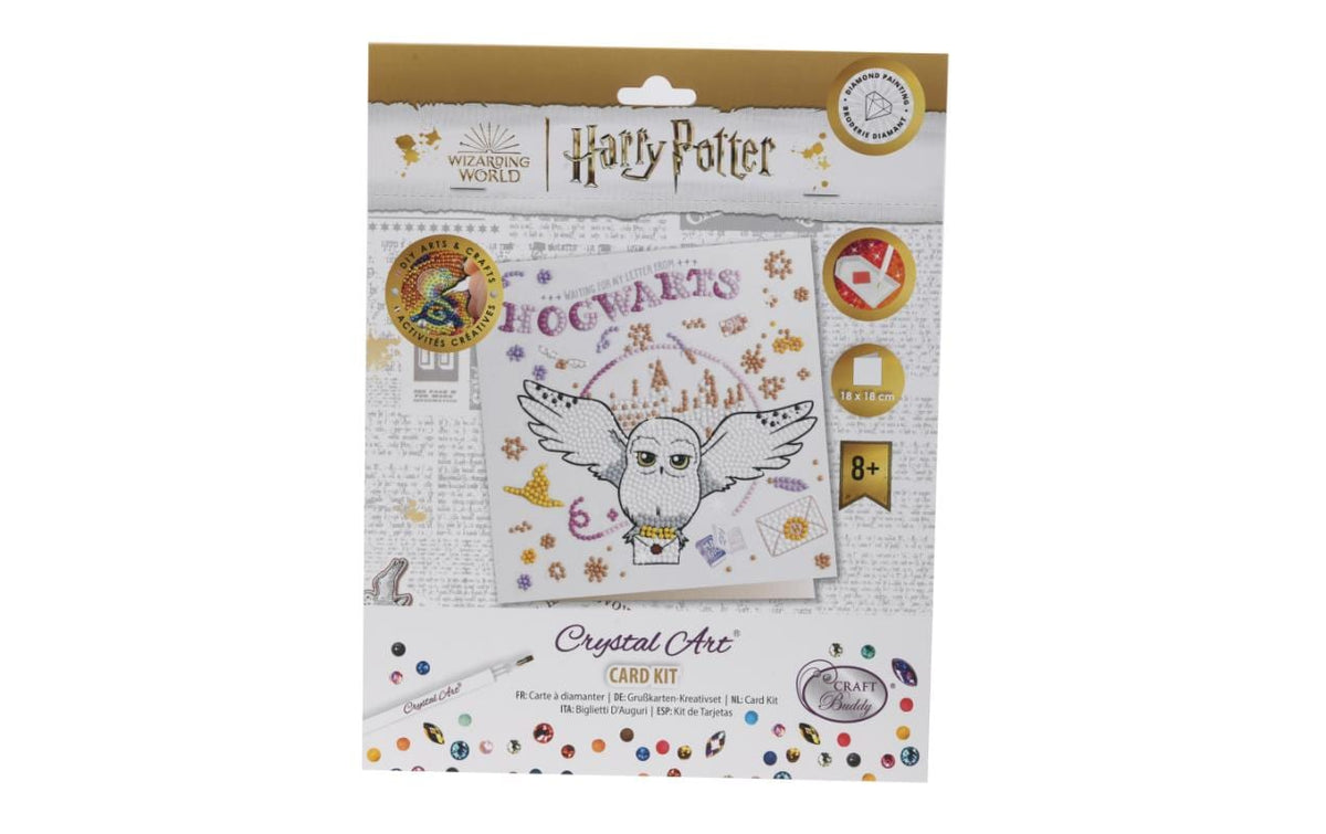 Crystal Art Card Hogwarts & Hedwig