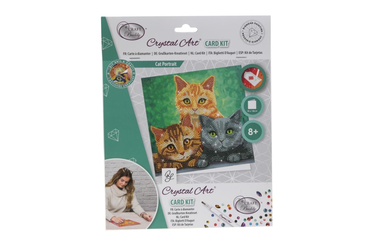 Crystal Art Card Katzen