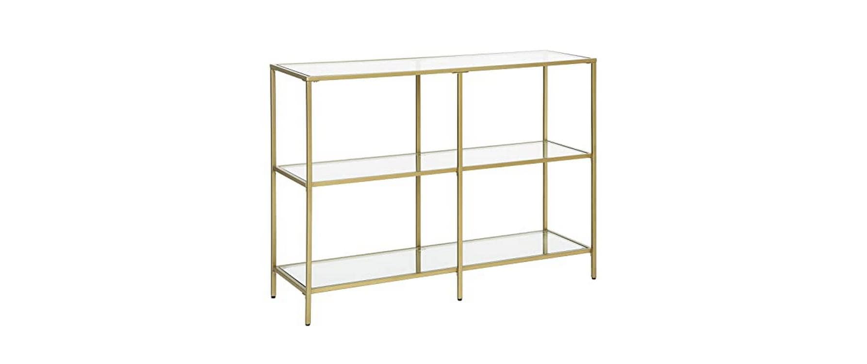 Vasagle Konsolentisch Gold, Metall, Glas
