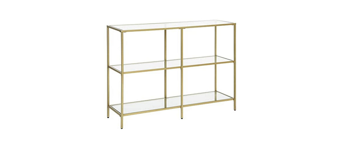 Vasagle Konsolentisch Gold, Metall, Glas
