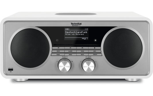 Technisat | DigitRadio 602, DAB+ Radio | Weiss-Silber, Internetradio, CD, BT