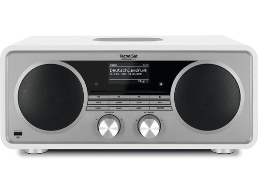 Technisat | DigitRadio 602, DAB+ Radio | Weiss-Silber, Internetradio, CD, BT