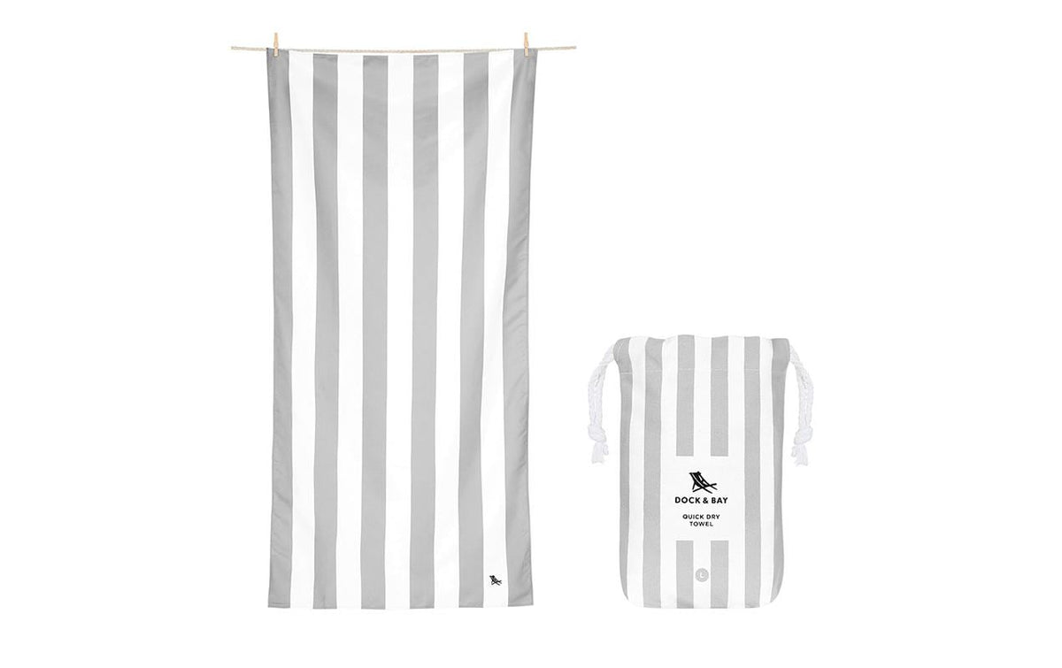 Dock& Bay Strandtuch CABANA light grey