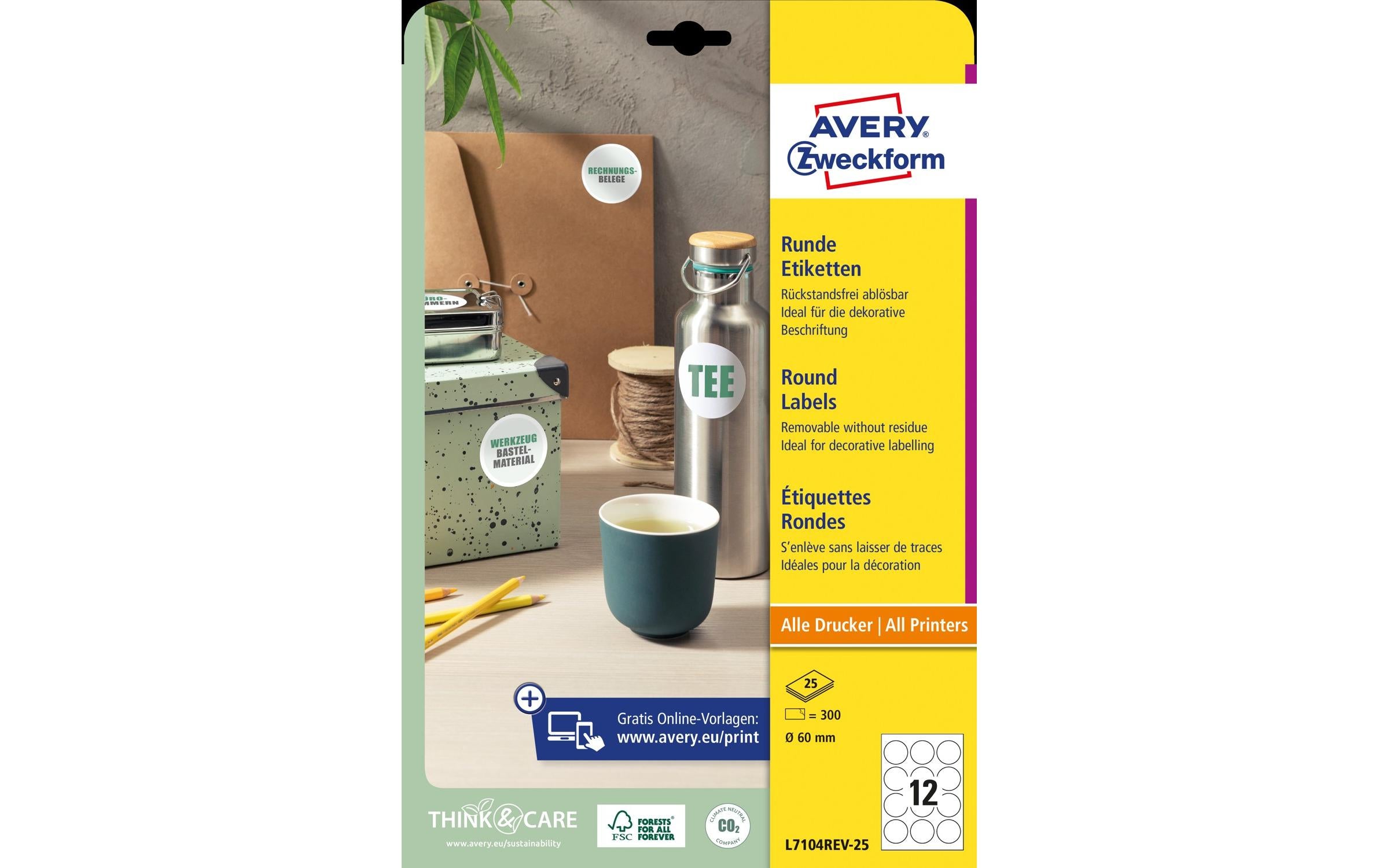 Avery Zweckform Produkt-Etik. wiederabl.