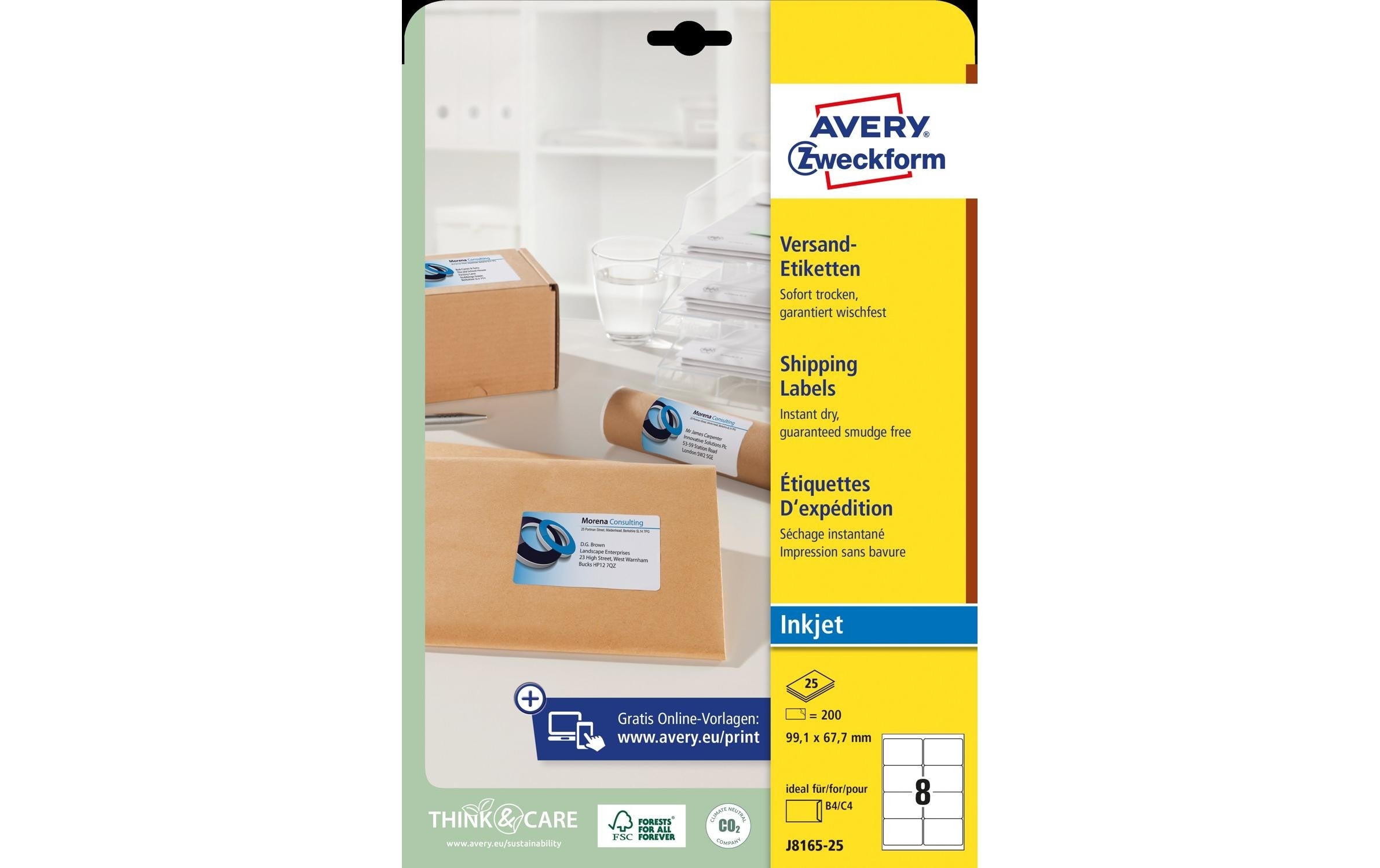 AZ InkJet-Etiketten weiss, 525 Stk