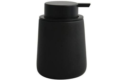MSV | Seifenspender Maonie, Schwarz matt | Keramik, 320 ml, 8.5x12.6 cm (DxH)